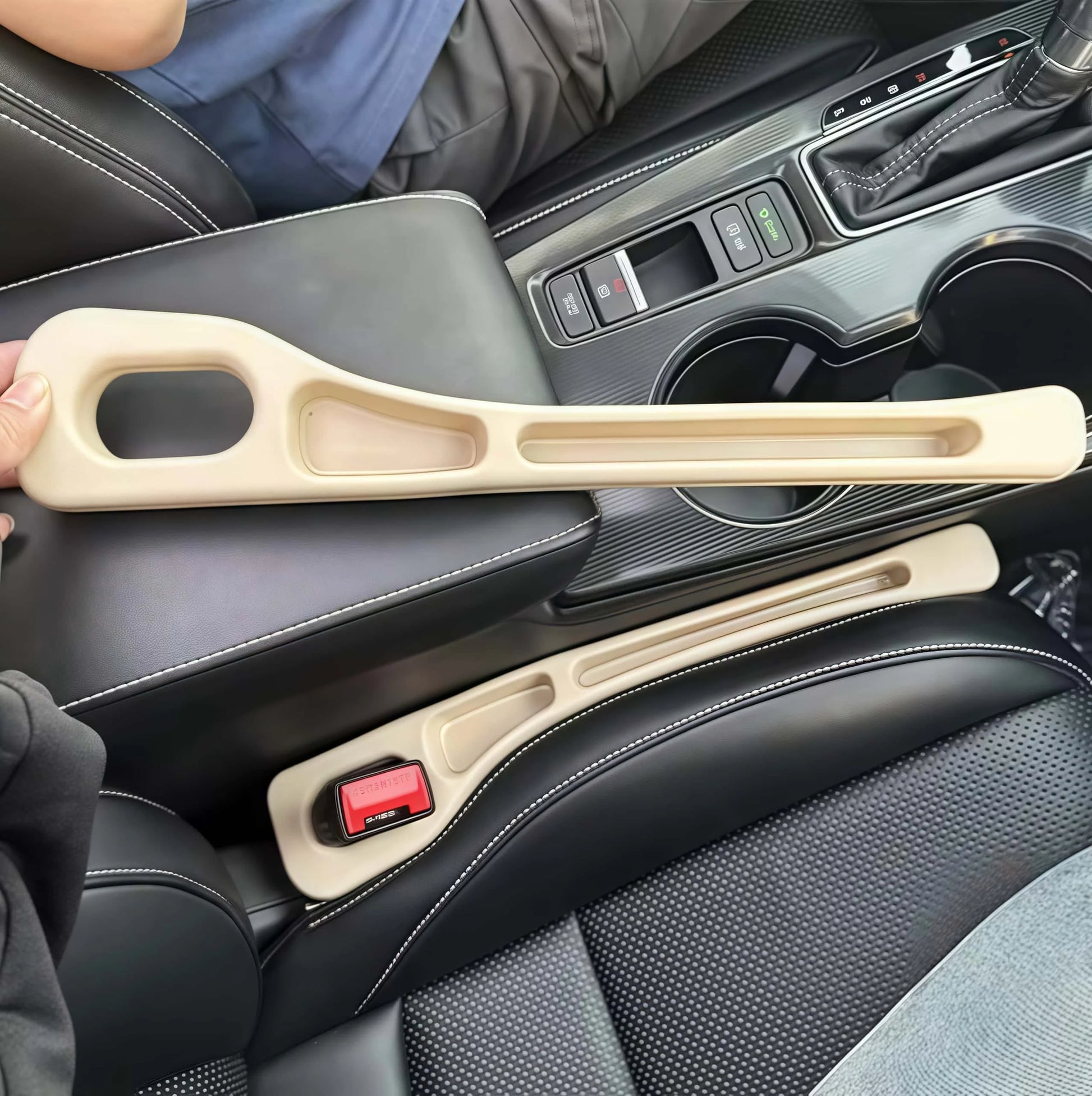 1/2Pcs Upgraded Universal Car Seat Gap Filler Storage Center Console Side Crevice Filler Strip Elastic Seat Gap Filling Strip